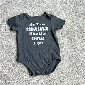 The Children's Place Gray and White Bodysuit with Playful Slogan